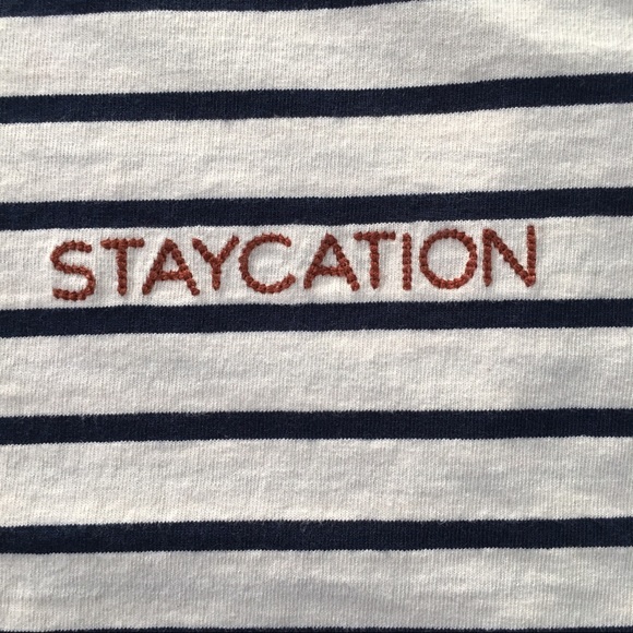 Madewell Staycation Striped Boxy Loose Crop Tee - Picture 3 of 8